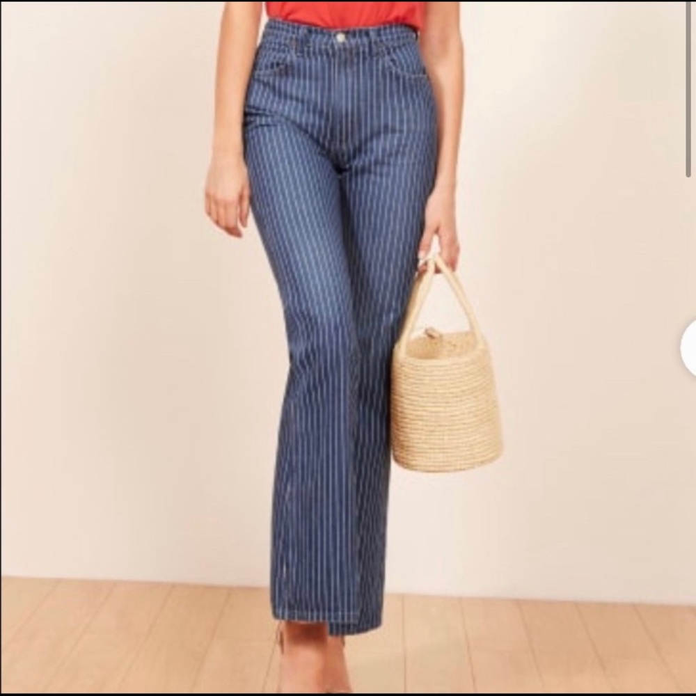 reformation mcgraw flare jeans